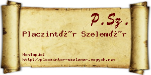 Placzintár Szelemér névjegykártya